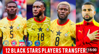 12 BLACK STARS PLAYERS TRANSFERS🇬🇭: PARTEY & 7 OTHERS FREE TO JOIN…4 OTHER BIG MOVES.