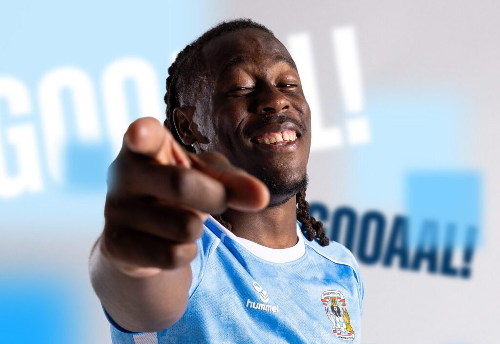 Brandon Thomas Asante scored his 10th goal of the season for Coventry City