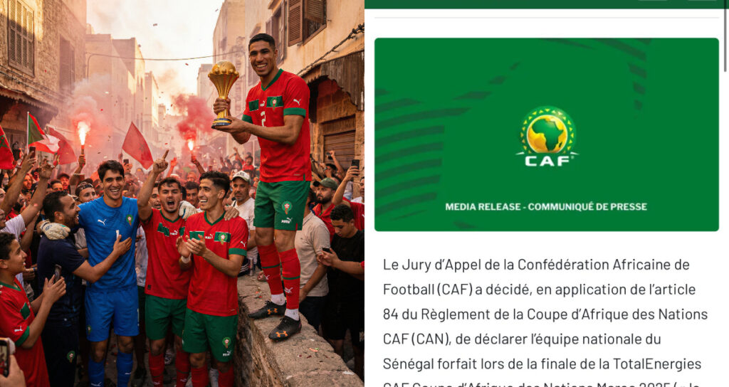 CAF Appeal Board Awards AFCON 2025 Final to Morocco After Senegal Forfeiture