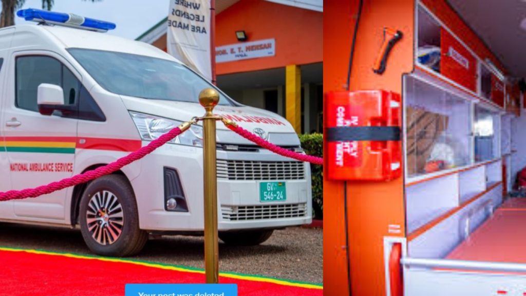 Ghana Soccer Centre of Excellence gets a new ambulance, as announced by GFA