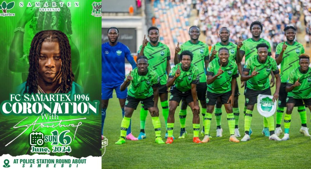 Stonebwoy will headline FC Samartex's coronation ceremony following their historic league win.