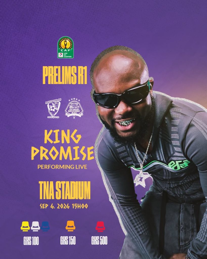 King Promise to perform at Medeama’s CAF Champions League clash against TP Mazembe